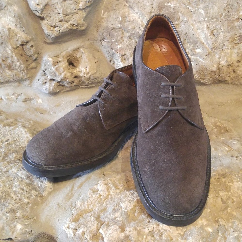 Cole-Haan Men's Brown Suede Leather Casual Shoes, Size 8.5D